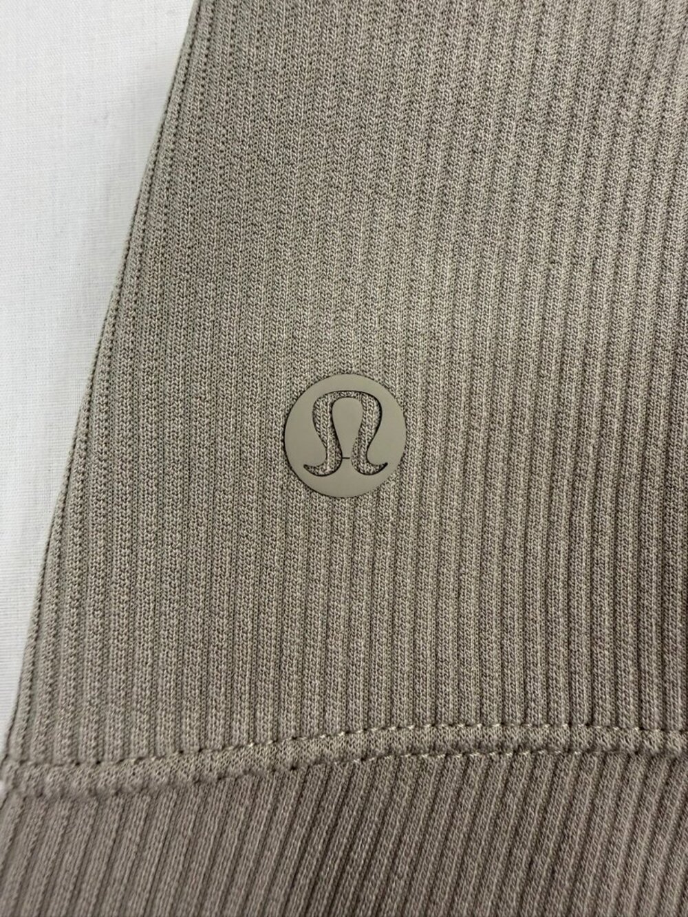 Lululemon Brushed Softstreme Ribbed Zip-Flared Pant Riverstone Size 6 - Picture 8 of 13